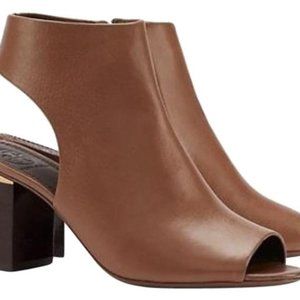 Tory Burch Brown Jones 70MM cut out bootie